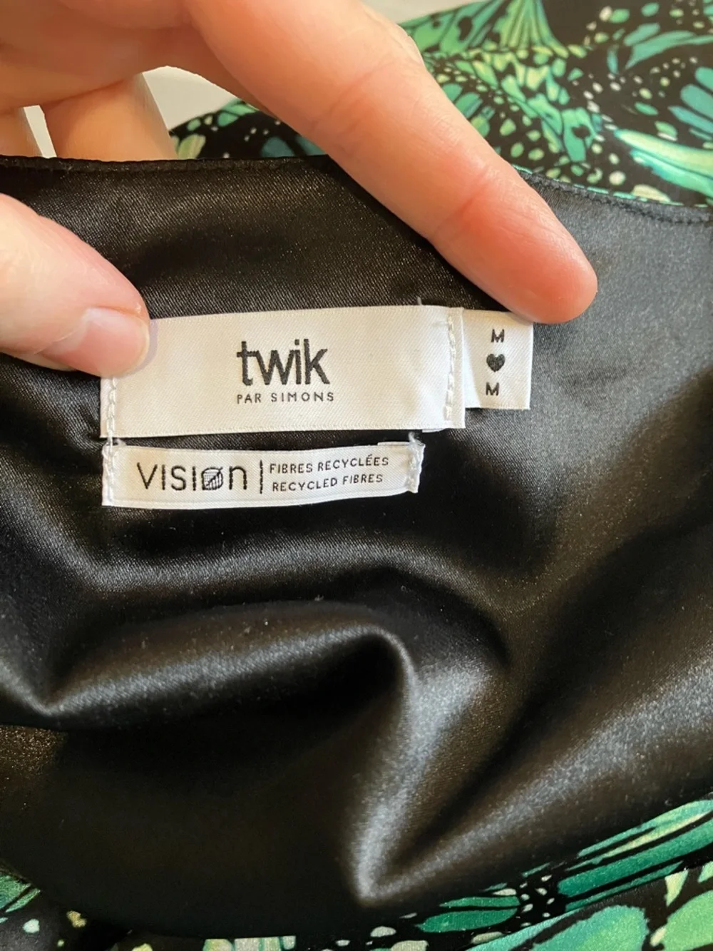 Simons Teal and Black Butterfly-Print Mini Dress in size medium - Picture 2 of 13